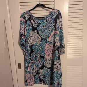 Lilly Pulitzer Floral Dress - Blue and Pink